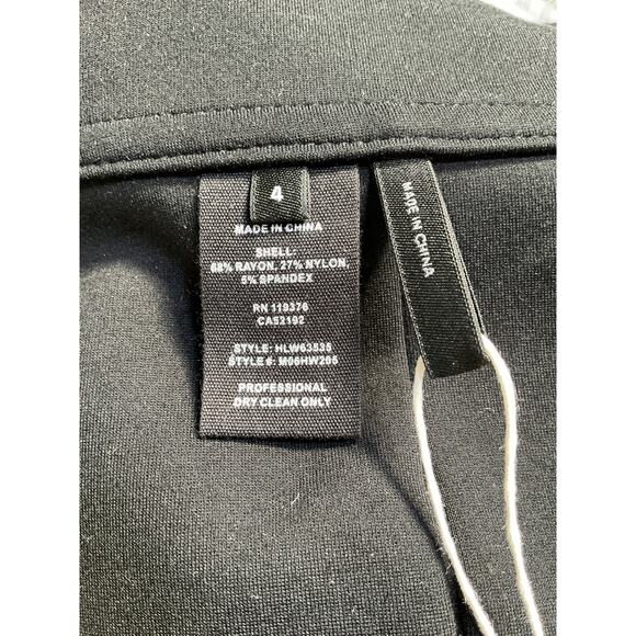 Helmut Lang Black Rayon Split-Hem Legging Pants Size 4 - Picture 5 of 5